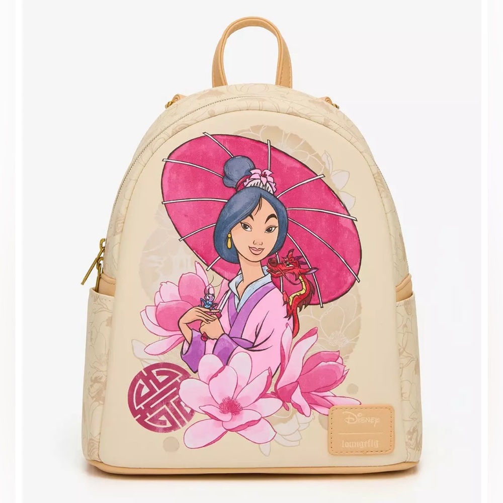 DISNEY x LOUNGEFLY Mulan Parasol Mini Backpack